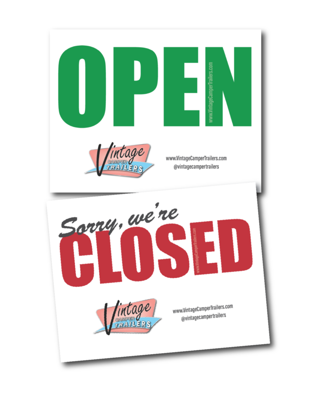 Open/Closed Signs (25) - Vintage Camper Trailers Magazine