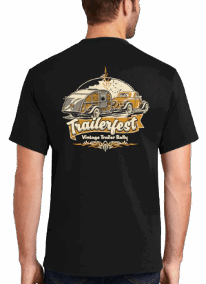 Trailerfest Hot Rod and Teardrop T Shirt (Medium)